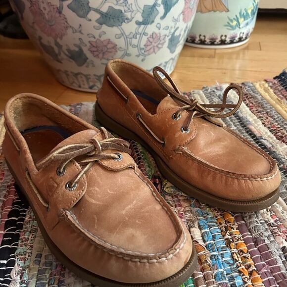 Sperry Top Sider Men's Tan Leather Boat Shoes 9M - Picture 13 of 16